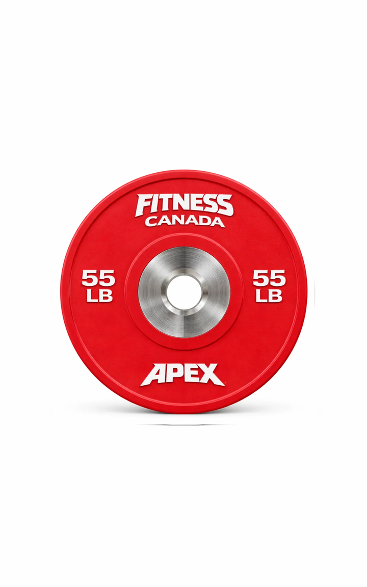 Apex Series Competition Bumper Plates – 10LB to 55LB Pairs | X-PRIME FITNESS