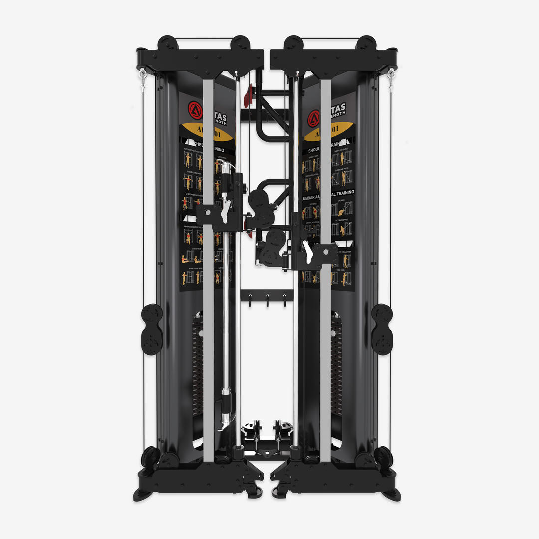 Gym equipment with a white background