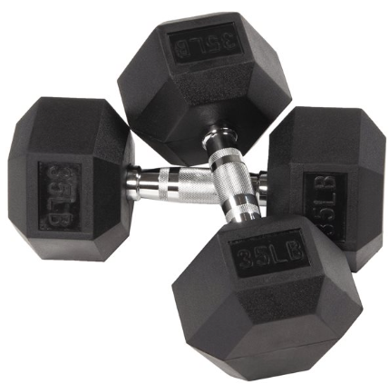Rubber Hex Dumbbells [PAIR]