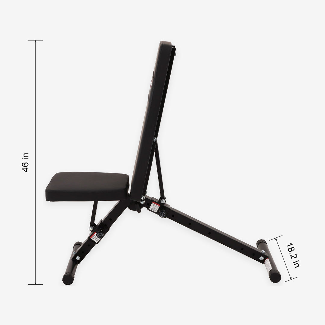 Folding Adjustable Weight Bench for Home Gym – ALTAS AL-4015 Utility Bench