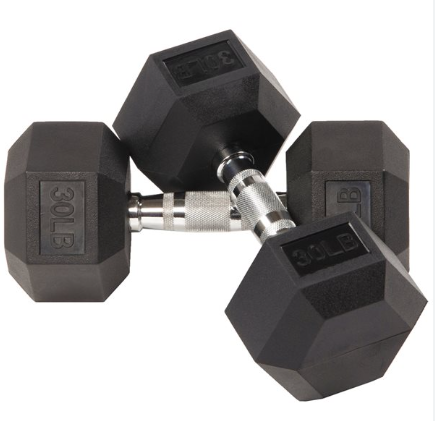 Rubber Hex Dumbbells [PAIR]
