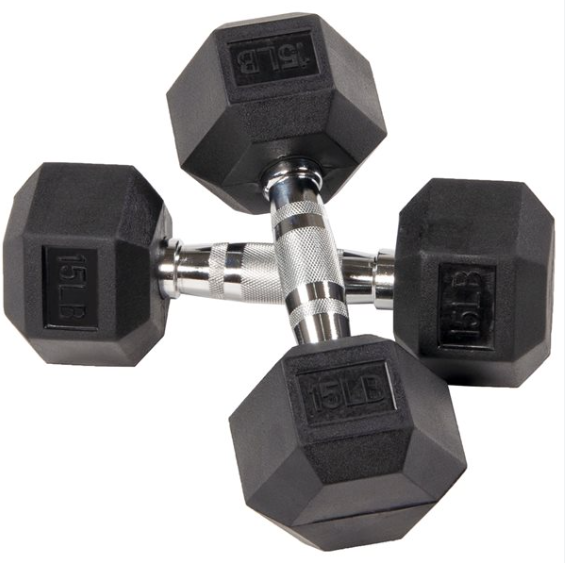 Rubber Hex Dumbbells [PAIR]