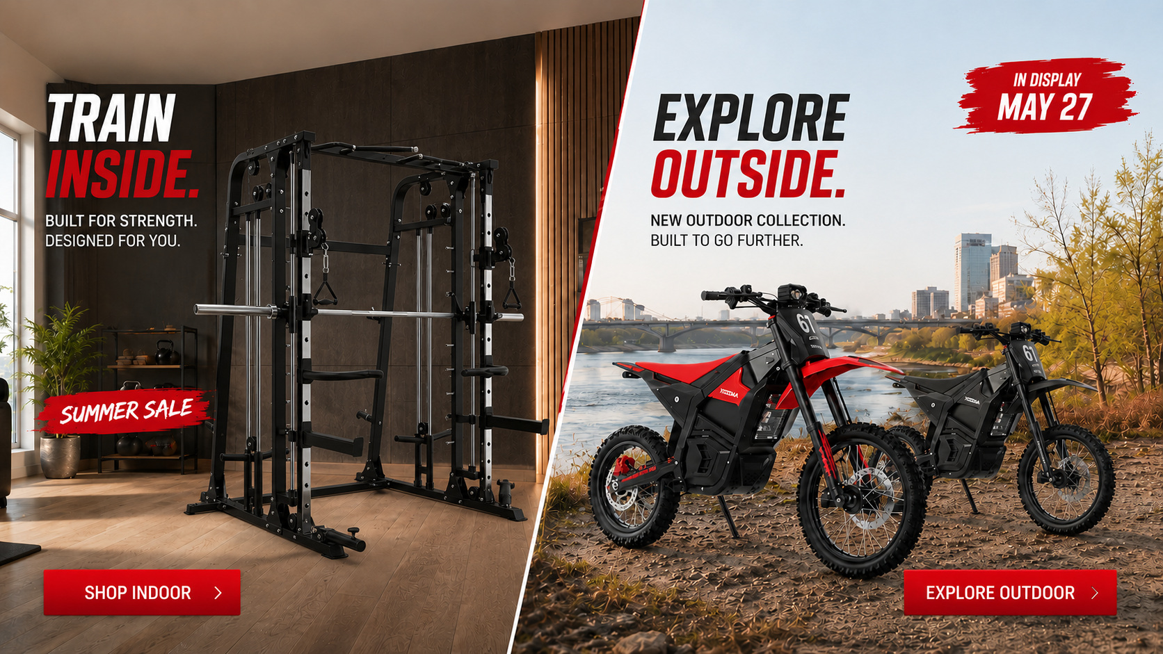 Indoor and outdoor promotion with Edmonton rack
