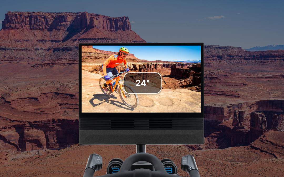 NordicTrack X24 Spin Bike console detail