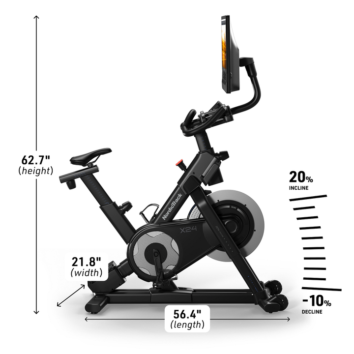NordicTrack X24 Spin Bike specification image
