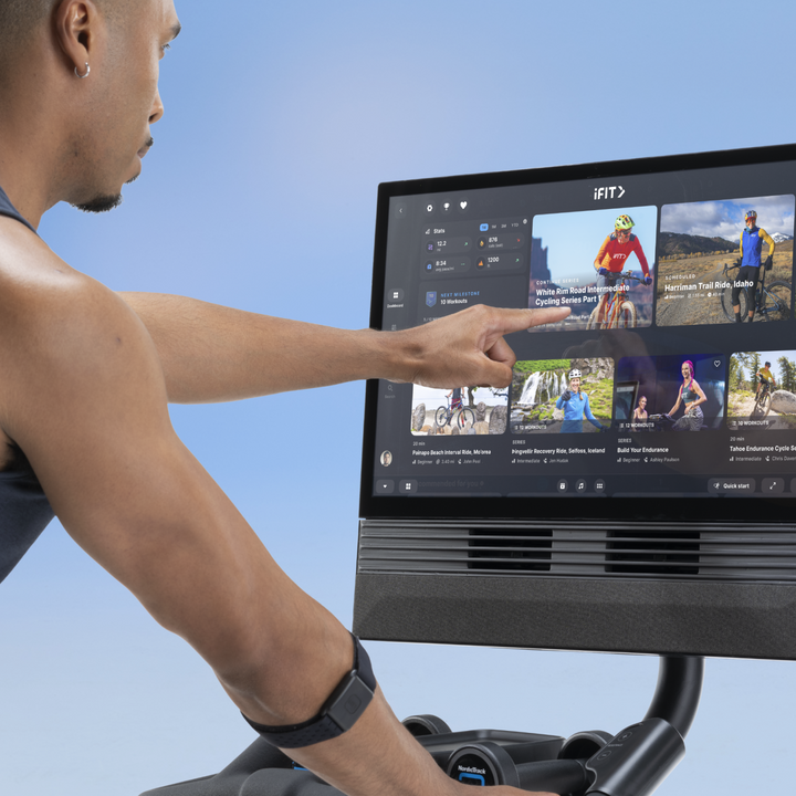 NordicTrack X24 Spin Bike incline training detail