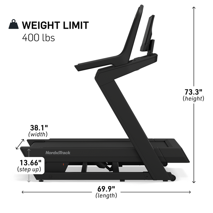 NordicTrack X16 Treadmill specification image
