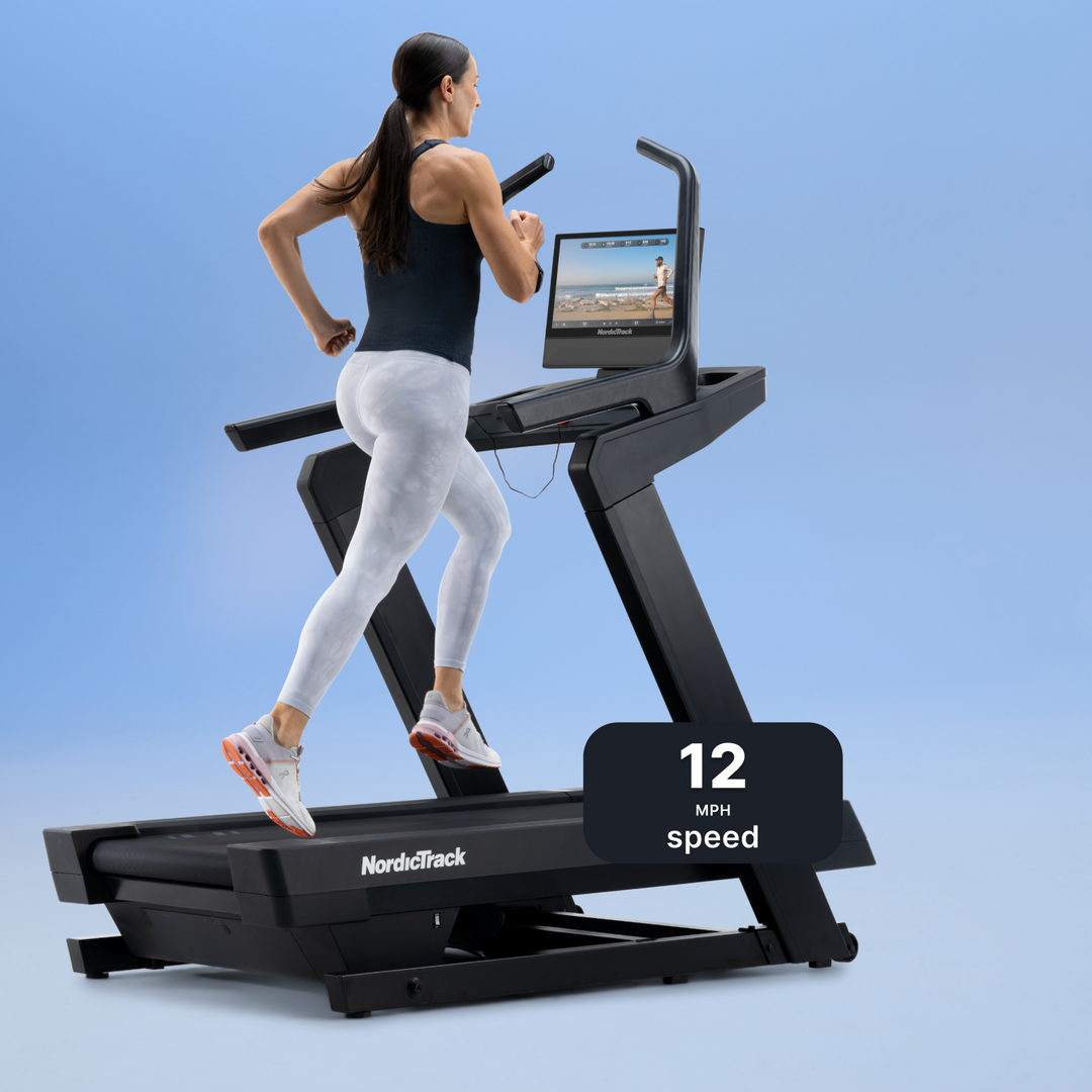 NordicTrack X16 Treadmill screen and deck detail