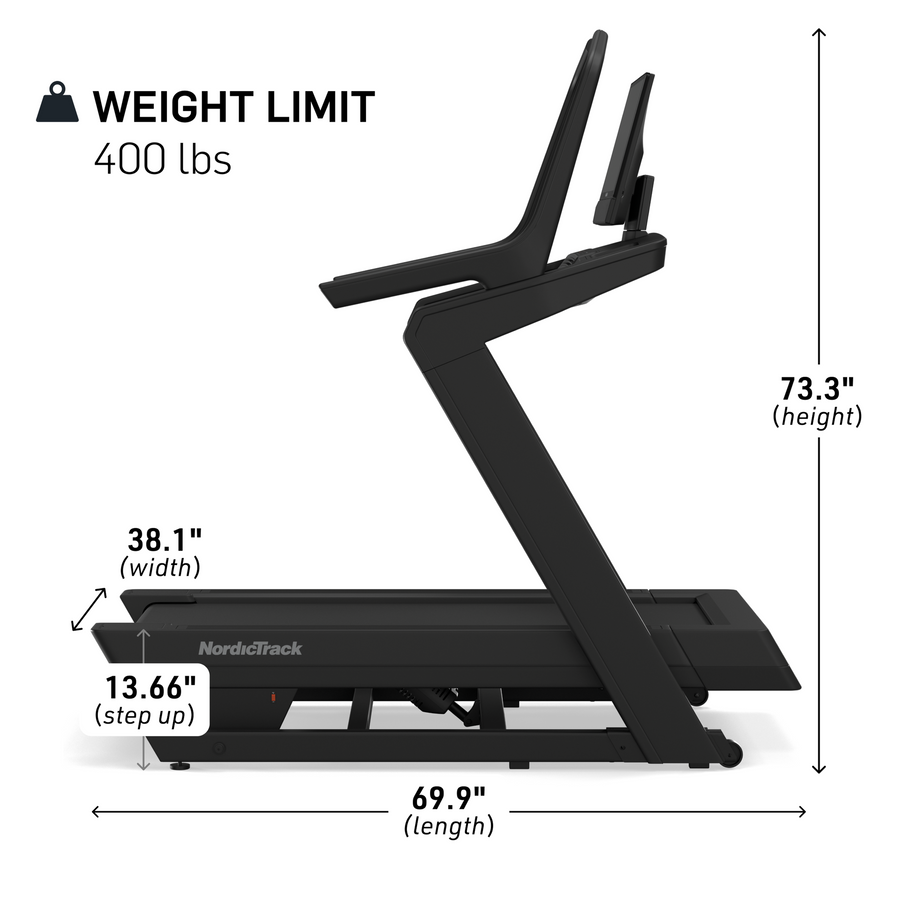 NordicTrack X24 Treadmill specification image