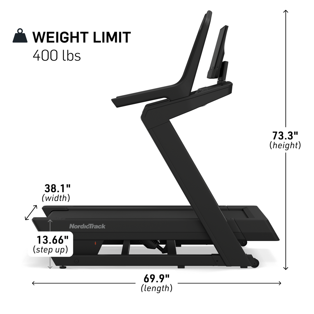 NordicTrack X24 Treadmill specification image