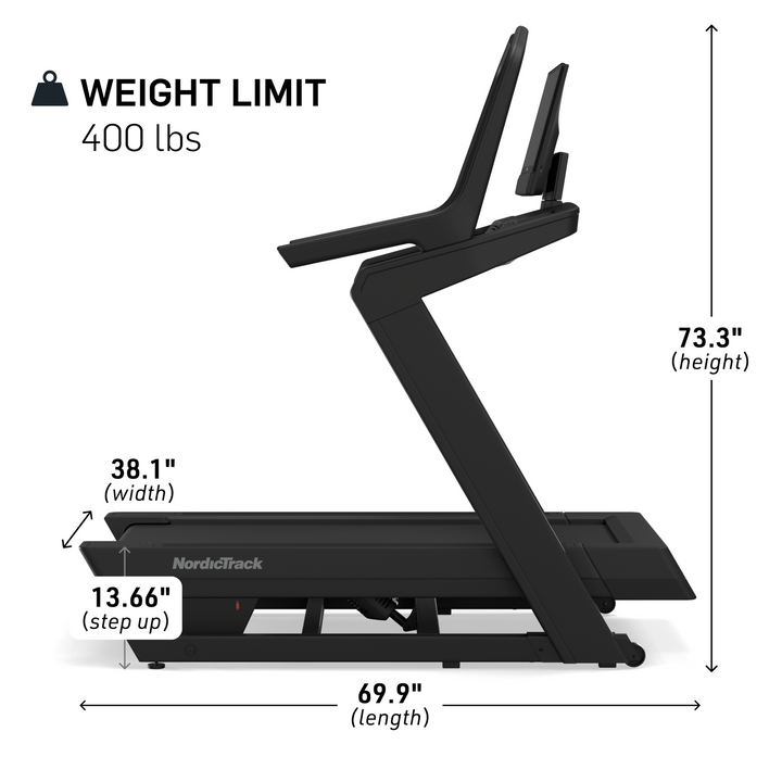 NordicTrack X24 Treadmill specification image