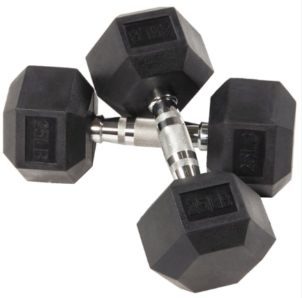 Rubber Hex Dumbbells [PAIR]