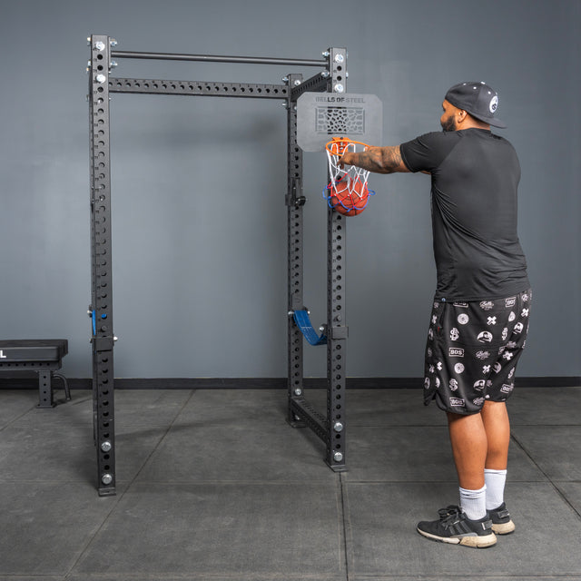 Rack Attached Basketball Hoop w/ Ball