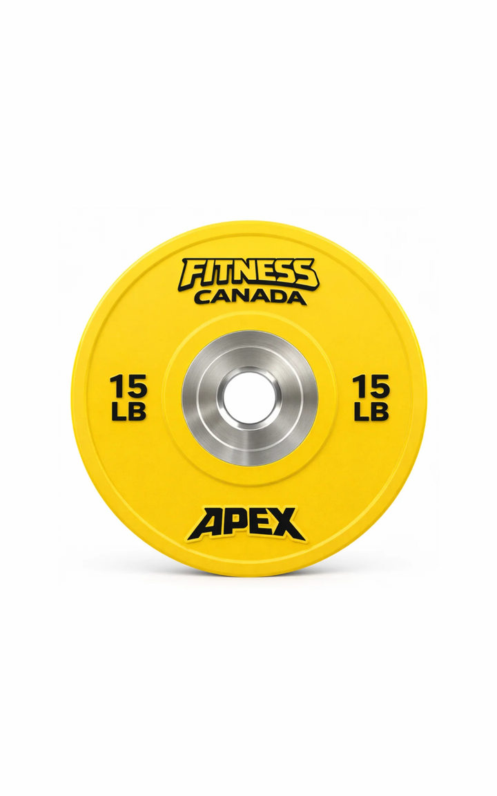 Apex Series Competition Bumper Plates – 10LB to 55LB Pairs | X-PRIME FITNESS