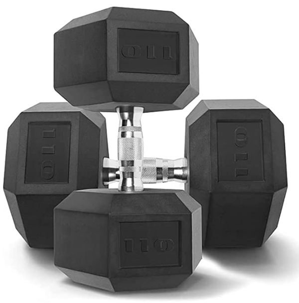 Rubber Hex Dumbbells [PAIR]