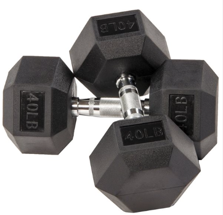 Rubber Hex Dumbbells [PAIR]