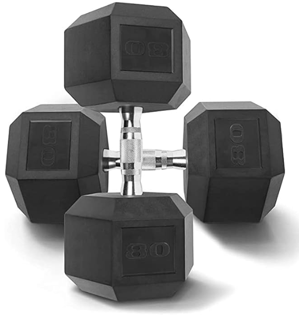 Rubber Hex Dumbbells [PAIR]