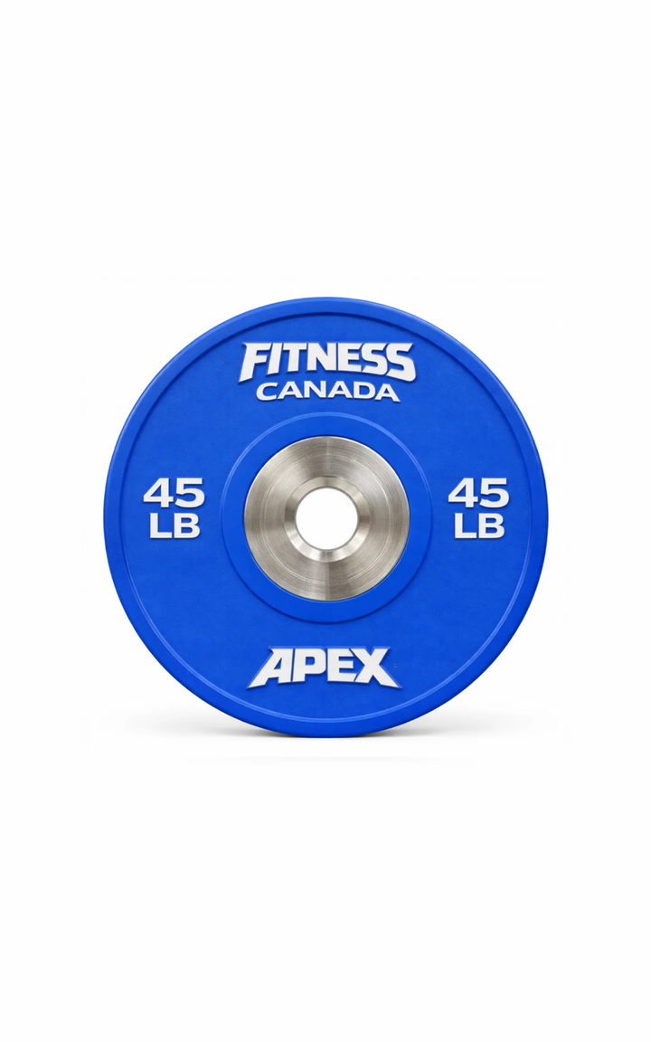 Apex Series Competition Bumper Plates – 10LB to 55LB Pairs | X-PRIME FITNESS