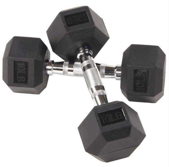 Rubber Hex Dumbbells [PAIR]