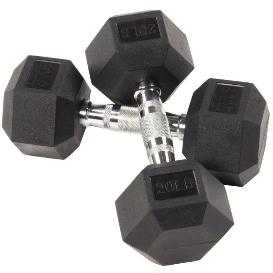 Rubber Hex Dumbbells [PAIR]