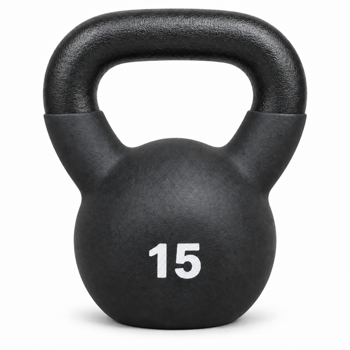 X-Prime Fitness cast iron kettlebell - 15 lb front view