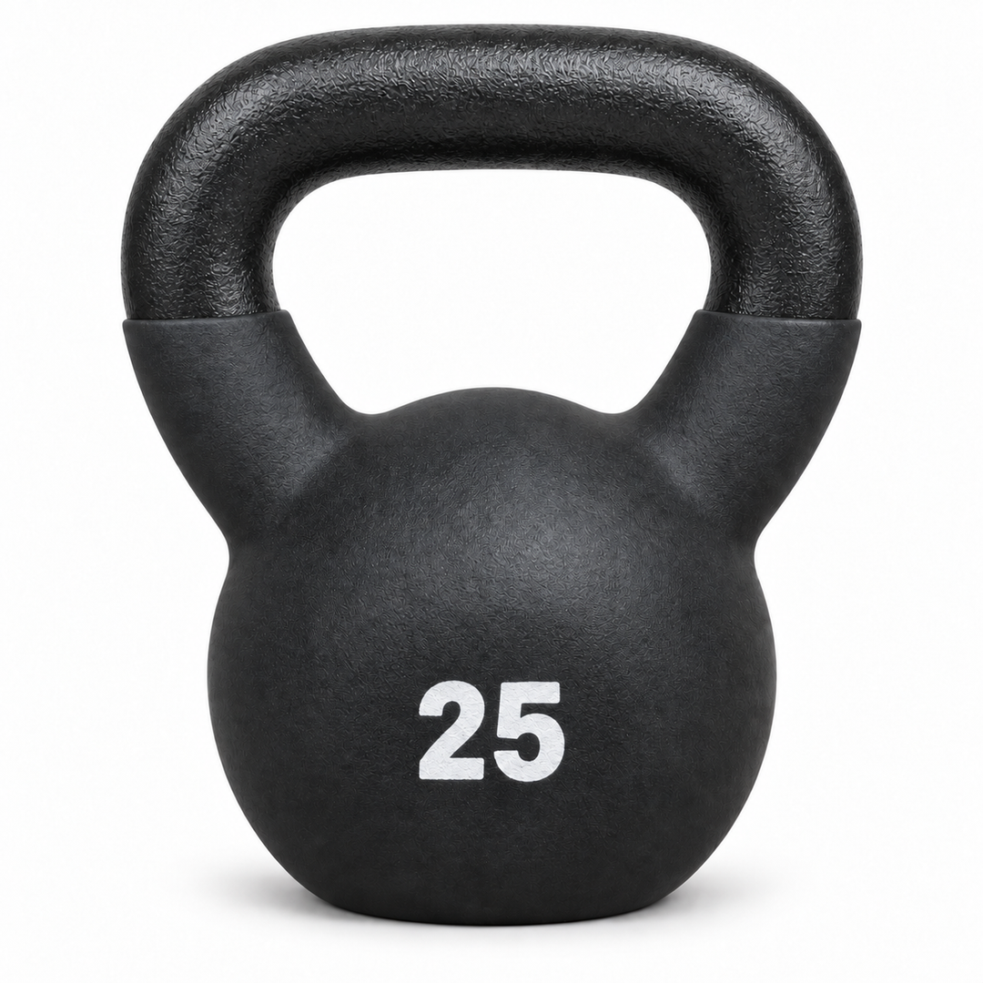 X-Prime Fitness cast iron kettlebell - 25 lb front view
