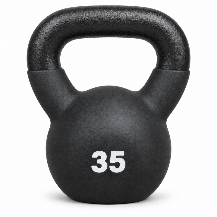 X-Prime Fitness cast iron kettlebell - 35 lb front view