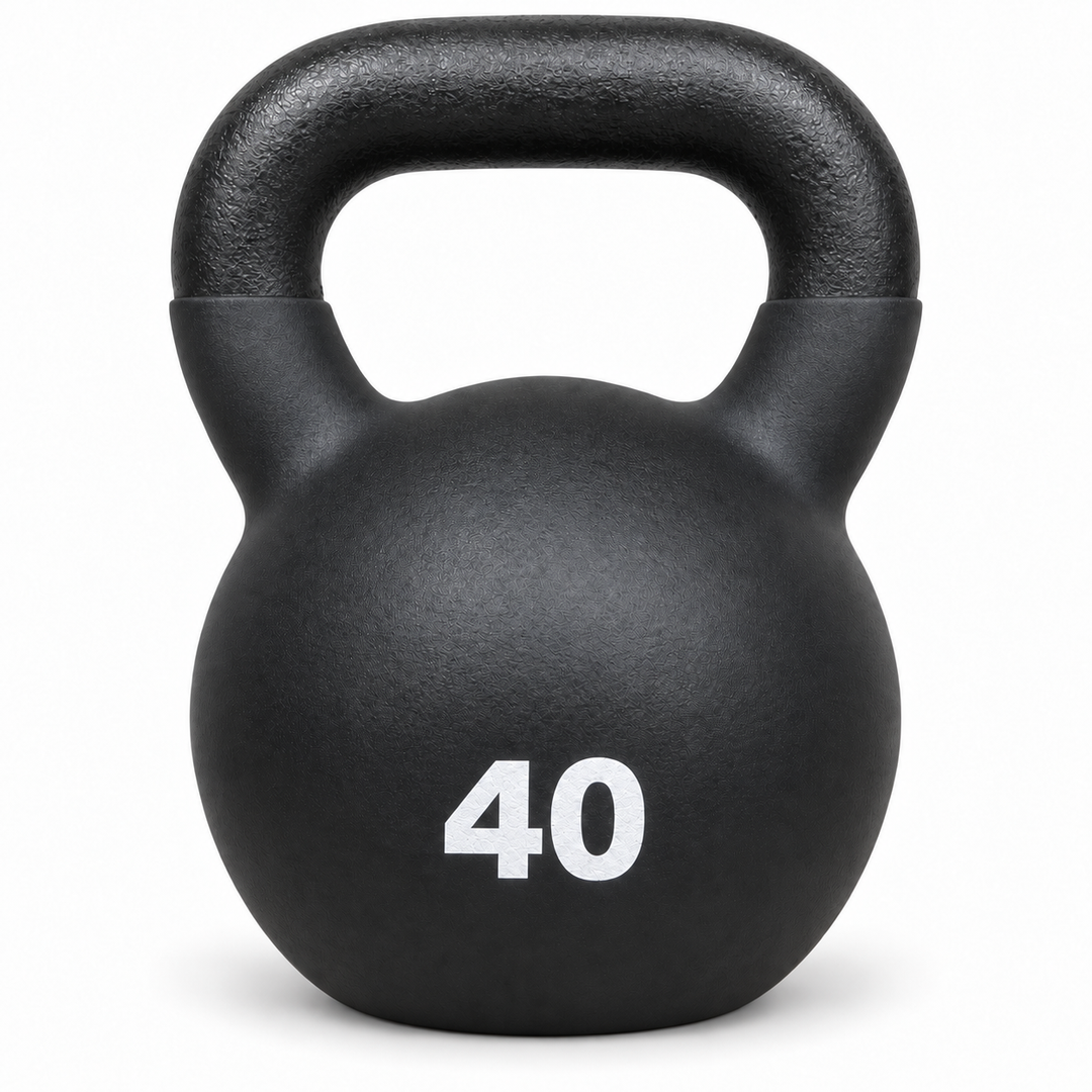X-Prime Fitness cast iron kettlebell - 40 lb front view