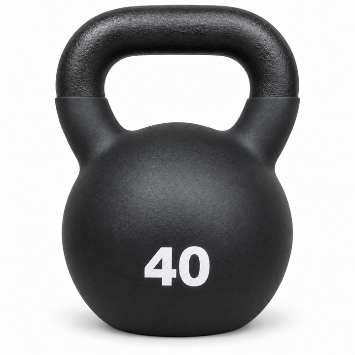 X-Prime Fitness cast iron kettlebell - 40 lb front view