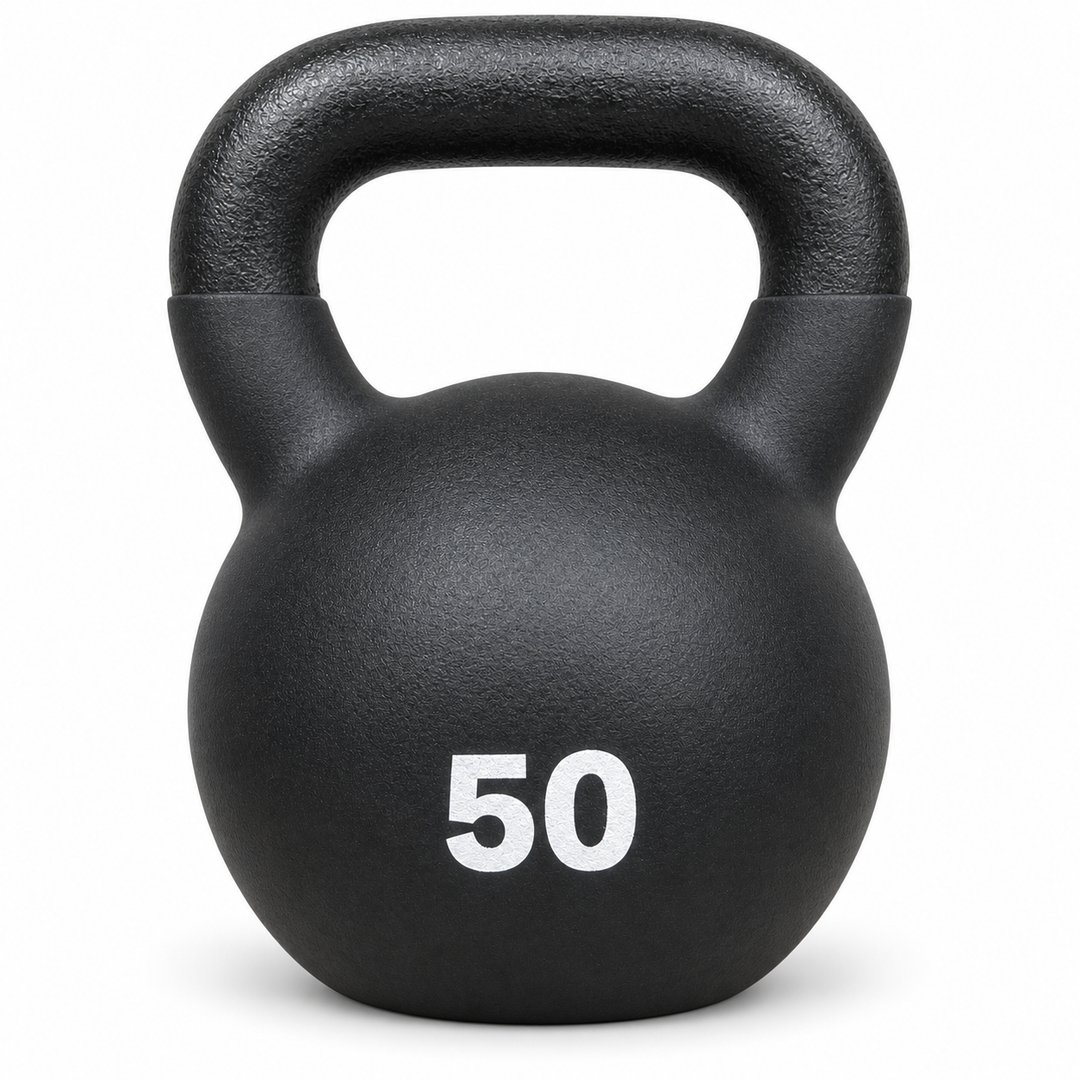 X-Prime Fitness cast iron kettlebell - 50 lb front view