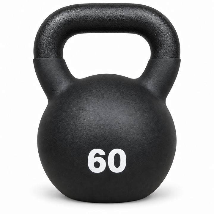 X-Prime Fitness cast iron kettlebell - 60 lb front view