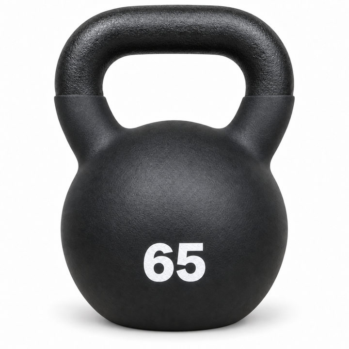 X-Prime Fitness cast iron kettlebell - 65 lb front view