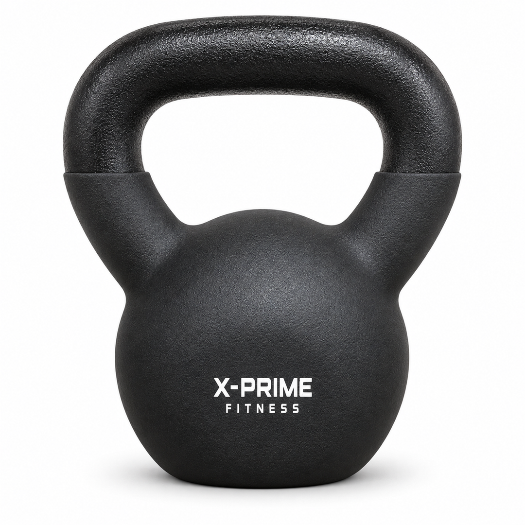 X-Prime Fitness cast iron kettlebell - rear logo view